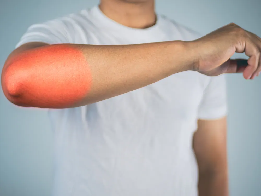 HealthSource of Harvest treating elbow pain in Harvest